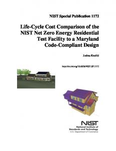 Life-Cycle Cost Comparison of the NIST Net Zero Energy - NIST Page