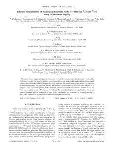 Lifetime measurements of microsecond isomers ... - APS Link Manager