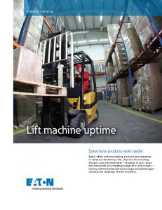 Lift machine uptime - Eaton