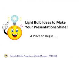 Light Bulb Ideas to Make Your Presentations Shine!