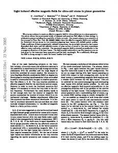 Light induced effective magnetic fields for ultra-cold atoms in planar ...