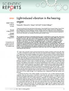 Light-induced vibration in the hearing organ - BioMedSearch