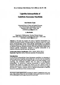 Lightlike Submanifolds of Indefinite Kenmotsu Manifolds - hikari