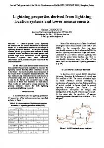 Lightning properties derived from lightning location systems and tower ...