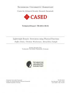 Lightweight Remote Attestation using Physical Functions