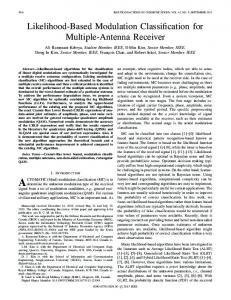 Likelihood-Based Modulation Classification for Multiple-Antenna ...