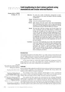 Limb lengthening in short-stature patients using monolateral and ...