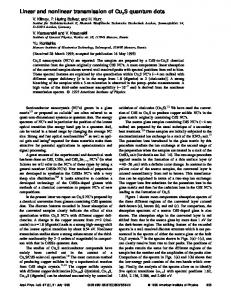 Linear and nonlinear transmission of CuxS quantum dots