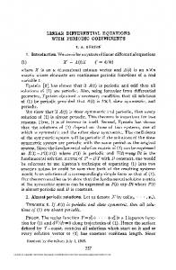 LINEAR DIFFERENTIAL EQUATIONS