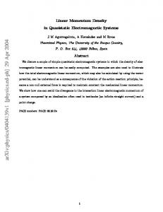 Linear Momentum Density in Quasistatic Electromagnetic Systems