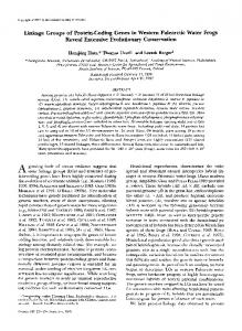 Linkage Groups of Protein-Coding Genes in Western ... - NCBI - NIH