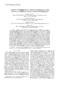 linking contemporary vegetation models with spatially explicit animal ...