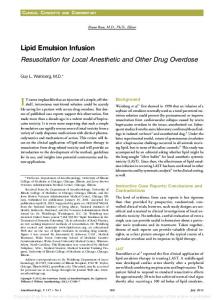 Lipid Emulsion Infusion