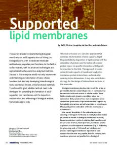 lipid membranes - Ralf Richter