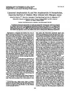 Liposomal Amphotericin B, and Not Amphotericin B Deoxycholate ...