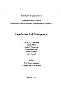 Liquefaction Risk Management