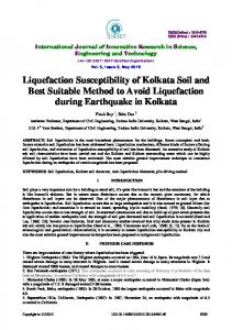 Liquefaction Susceptibility of Kolkata Soil and Best Suitable ... - IJIRSET