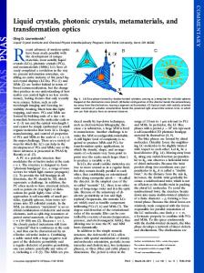 Liquid crystals, photonic crystals, metamaterials, and transformation ...