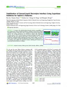 liquid electrolyte interface ... - ACS Publications