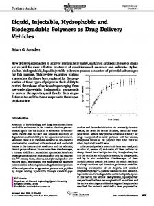 Liquid, Injectable, Hydrophobic and ... - Wiley Online Library