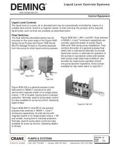 Liquid Level Controls Systems - Crane Pumps & Systems