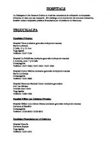 lista de hospitales