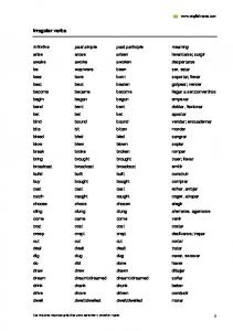 Lista Irregular verbs