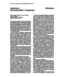 Listening to Minireview Neurotransmitter ... - Semantic Scholar