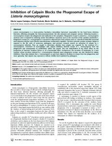 Listeria monocytogenes - CiteSeerX