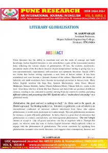 literary globalisation - pune research