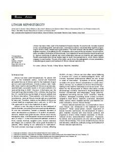 lithium nephrotoxicity