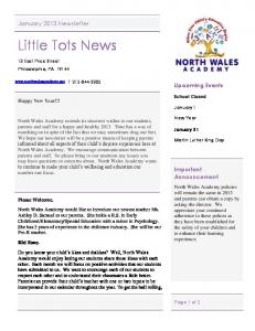 Little Tots News - North Wales Academy