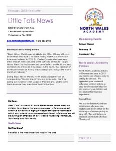 Little Tots News - North Wales Academy