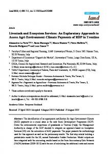 Livestock and Ecosystem Services: An Exploratory Approach to ... - MDPI