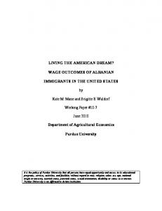 LIVING THE AMERICAN DREAM? WAGE ... - AgEcon Search