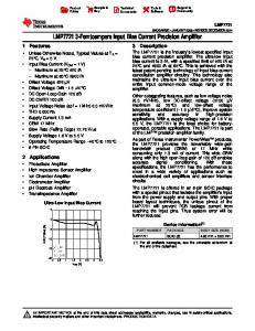 LMP7721 - Texas Instruments