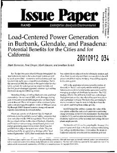 Load-Centered Power Generation