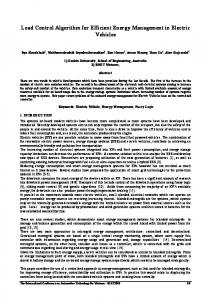 Load Control Algorithm for Efficient Energy