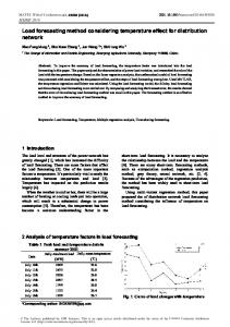 Load forecasting method considering temperature