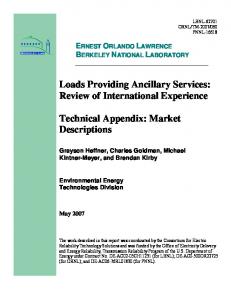Loads Providing Ancillary Services - OSTI.gov