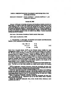 LOCAL DISCONTINUOUS GALERKIN METHODS ...