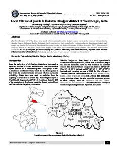 Local folk use of plants in Dakshin Dinajpur district of