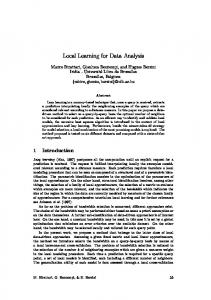 Local Learning for Data Analysis - Metaheuristics Network