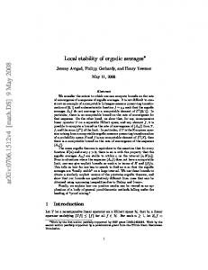 Local stability of ergodic averages