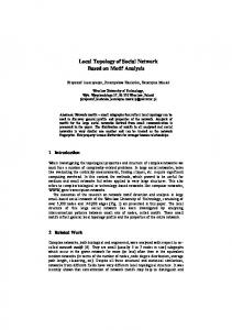 Local Topology of Social Network Based on Motif ...