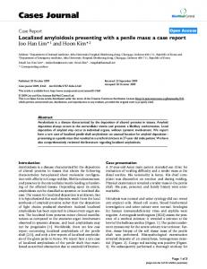 Localized amyloidosis presenting with a penile mass: a case report