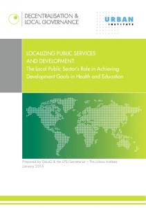 Localizing Public Services and Development: The Local ... - DeLoG