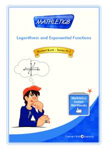 Logarithmic and Exponential Functions