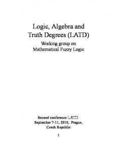 Logic, Algebra and Truth Degrees (LATD)