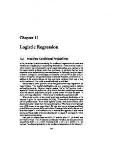 Logistic Regression - CMU Statistics